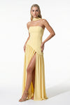Caurelle | Women’s Strapless Maxi Dress Draped Scarf Elegance