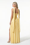Caurelle | Women’s Strapless Maxi Dress Draped Scarf Elegance