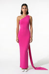 Caurelle | Women’s One-Shoulder Ruched Bodycon Maxi Dress