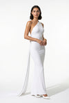 Caurelle | Women’s One-Shoulder Ruched Bodycon Maxi Dress