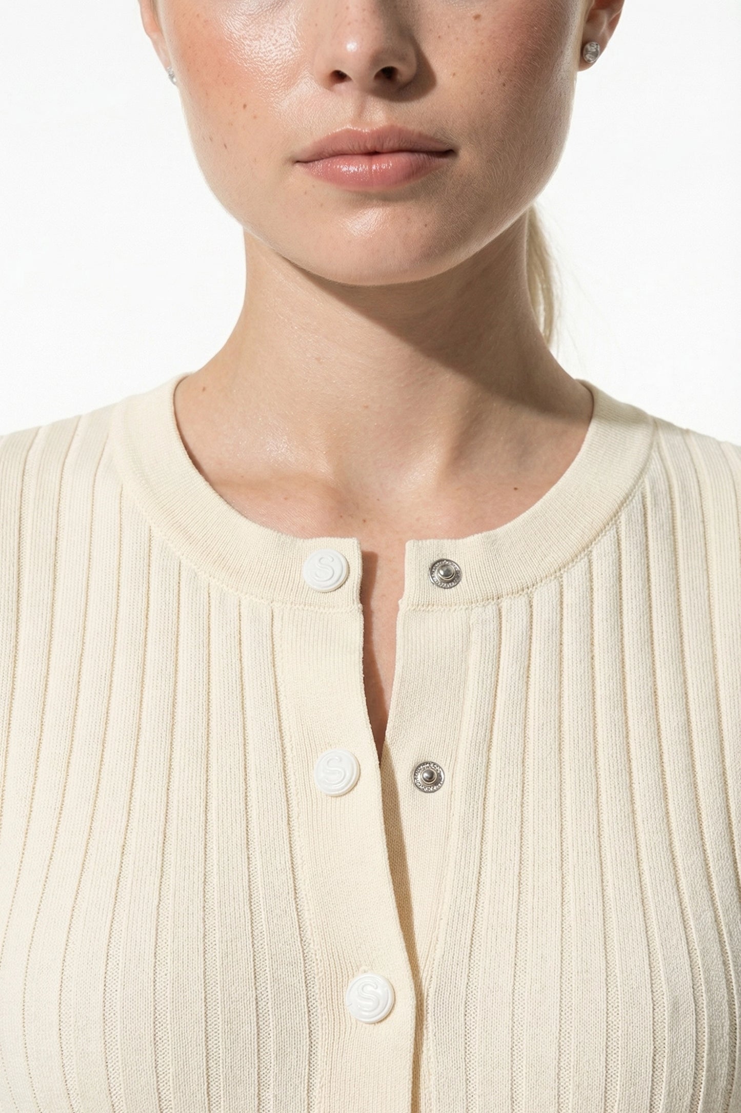 Caurelle | Women’s Openwork Knit A-Line Midi Dress