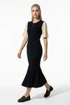 Caurelle | Women’s Openwork Knit A-Line Midi Dress
