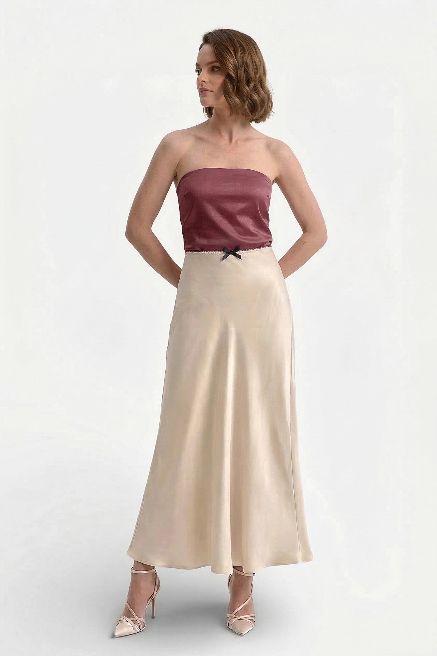 Caurelle | Women’s Satin Maxi Skirt – Effortless Elegance