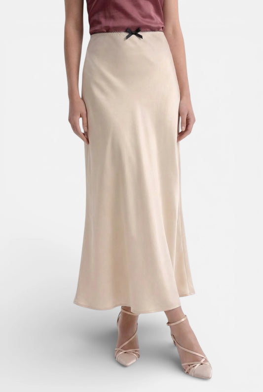Caurelle | Women’s Satin Maxi Skirt – Effortless Elegance