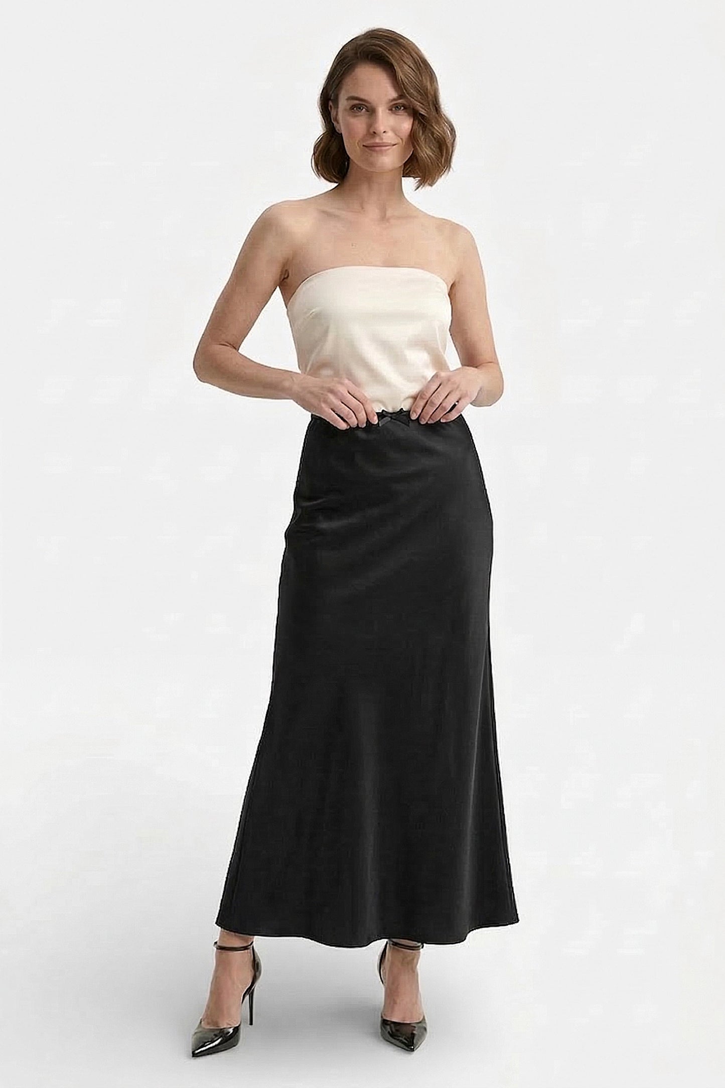 Caurelle | Women’s Satin Maxi Skirt – Effortless Elegance