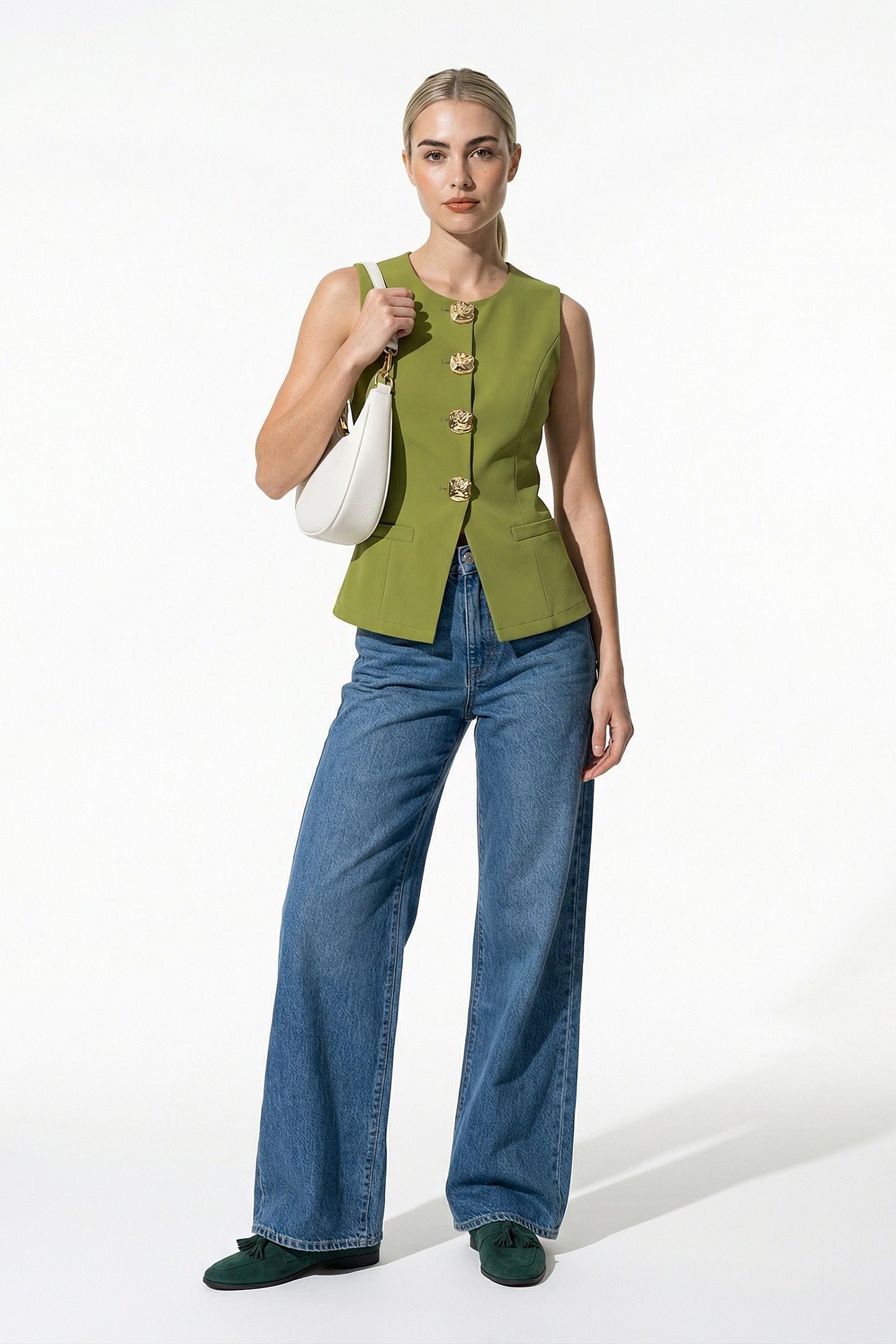 Caurelle | Women’s Waistcoat with Metal Buttons