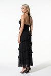 Women's Halter Neck Ruffle Maxi Dress – Elegant Sleeveless Summer Occasion Dress