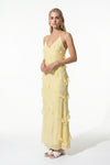 Women's Halter Neck Ruffle Maxi Dress – Elegant Sleeveless Summer Occasion Dress
