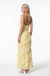 Women's Halter Neck Ruffle Maxi Dress – Elegant Sleeveless Summer Occasion Dress