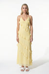 Women's Halter Neck Ruffle Maxi Dress – Elegant Sleeveless Summer Occasion Dress