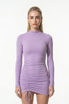 Caurelle | Women’s Turtleneck Ruched Bodycon Mini Dress