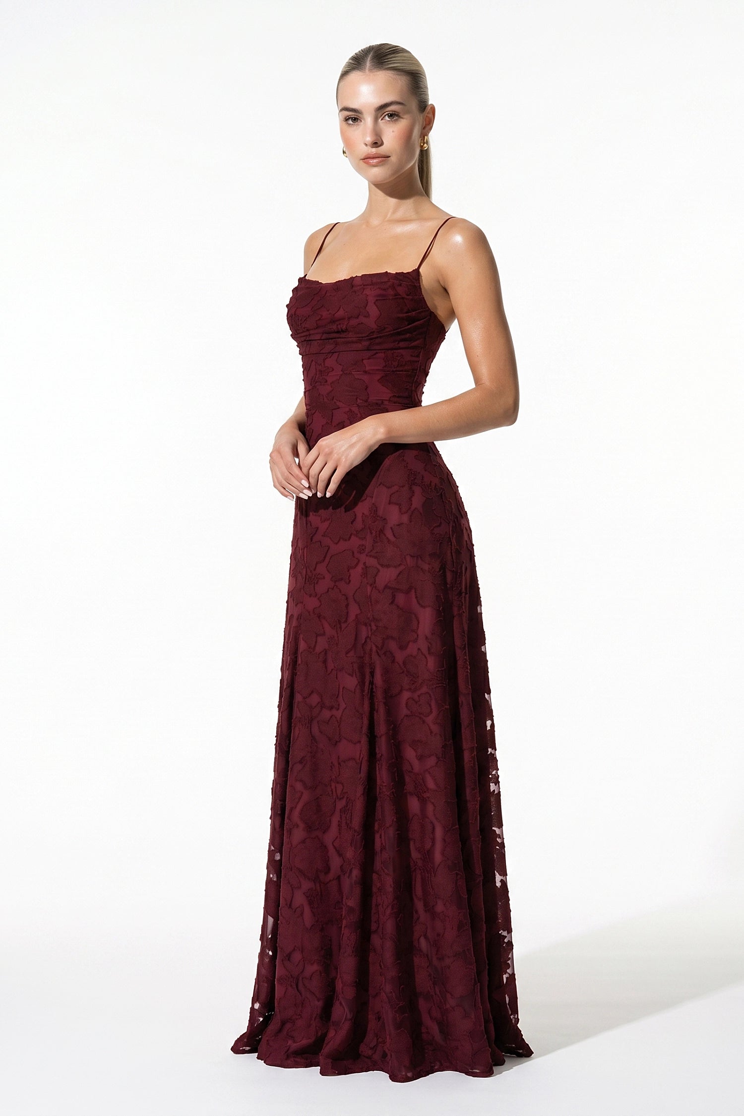 Caurelle | Women’s Strappy Maxi Dress Floral Open Back Wedding Guest Style