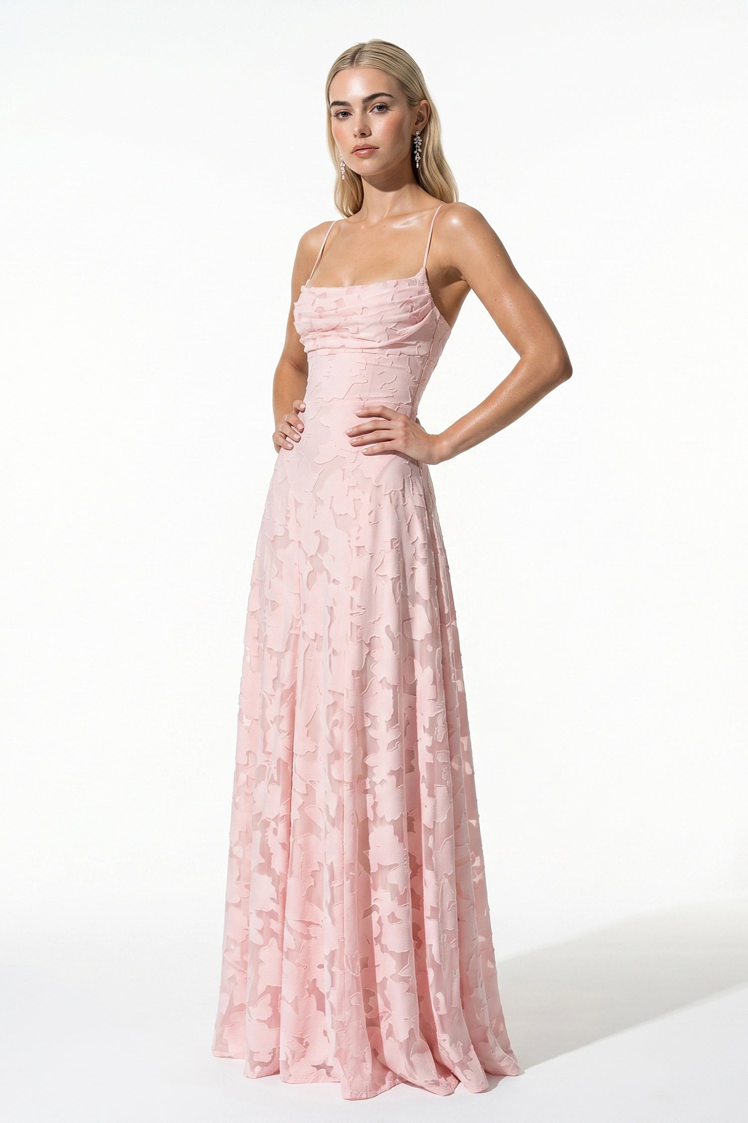 Caurelle | Women’s Strappy Maxi Dress Floral Open Back Wedding Guest Style