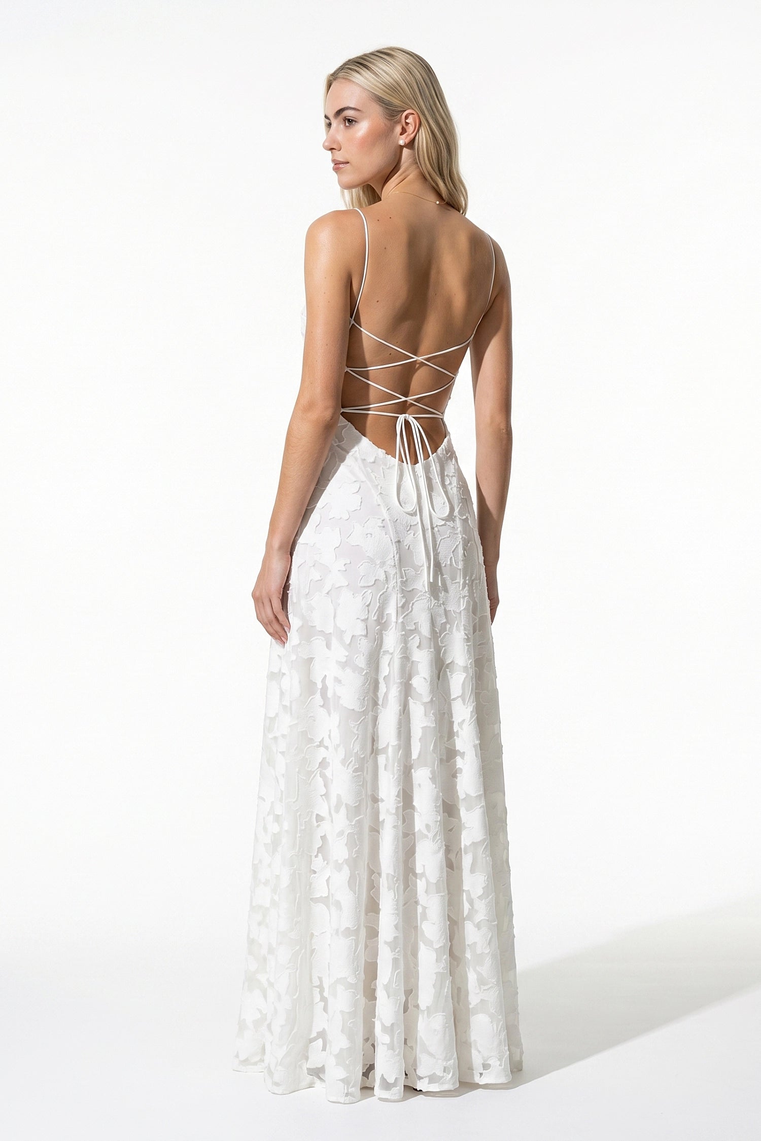 Caurelle | Women’s Strappy Maxi Dress Floral Open Back Wedding Guest Style