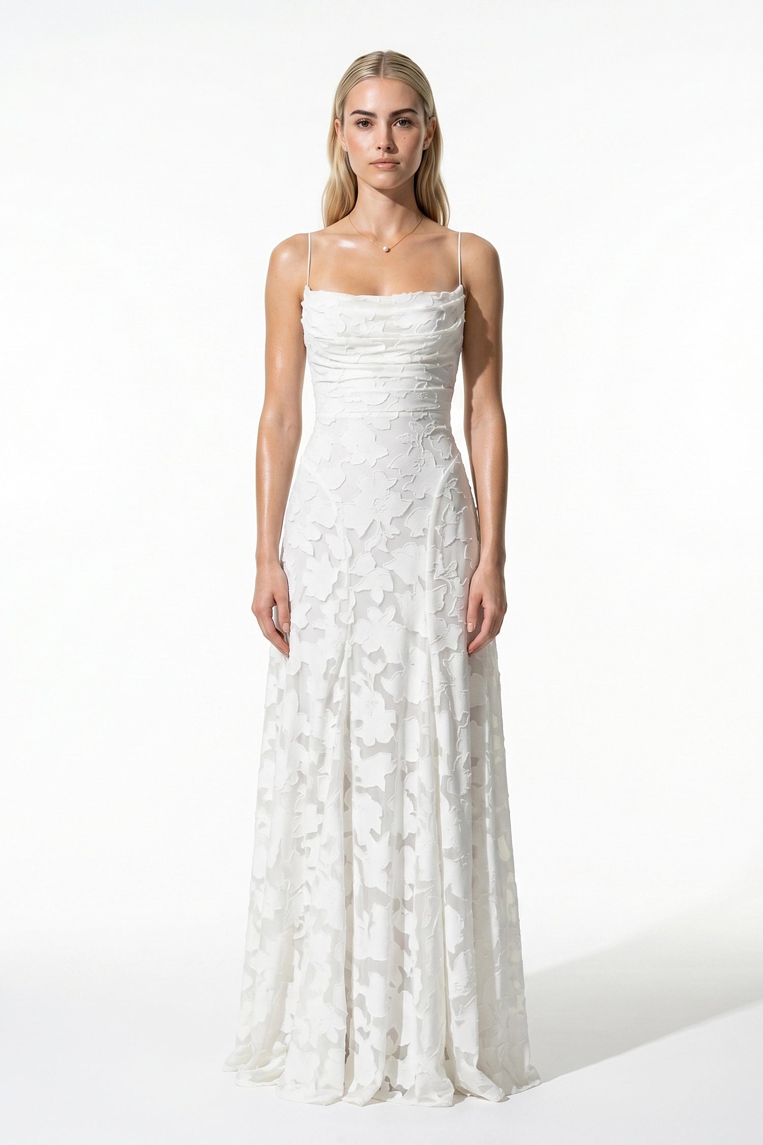 Caurelle | Women’s Strappy Maxi Dress Floral Open Back Wedding Guest Style