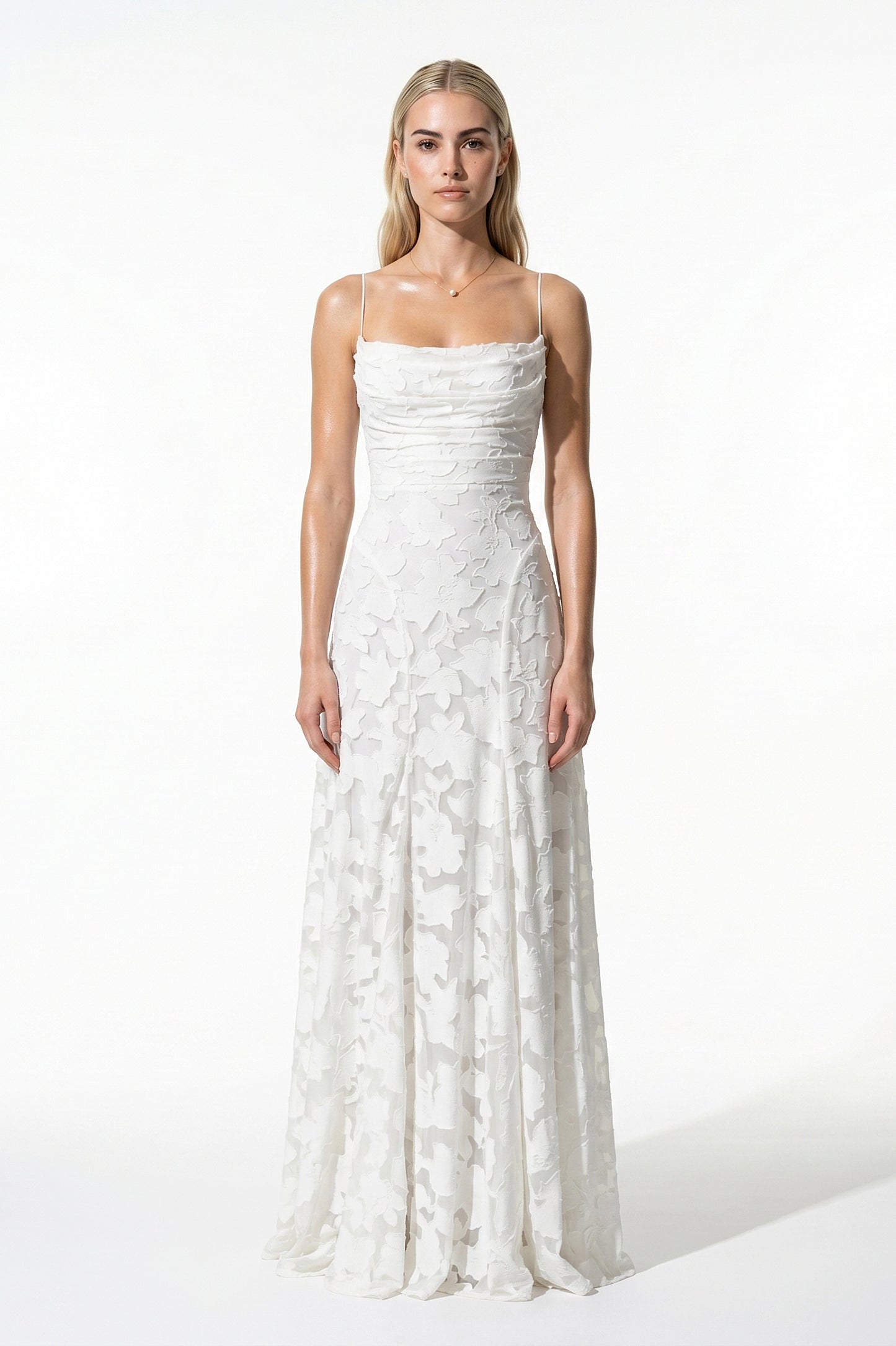 Caurelle | Women’s Strappy Maxi Dress Floral Open Back Wedding Guest Style