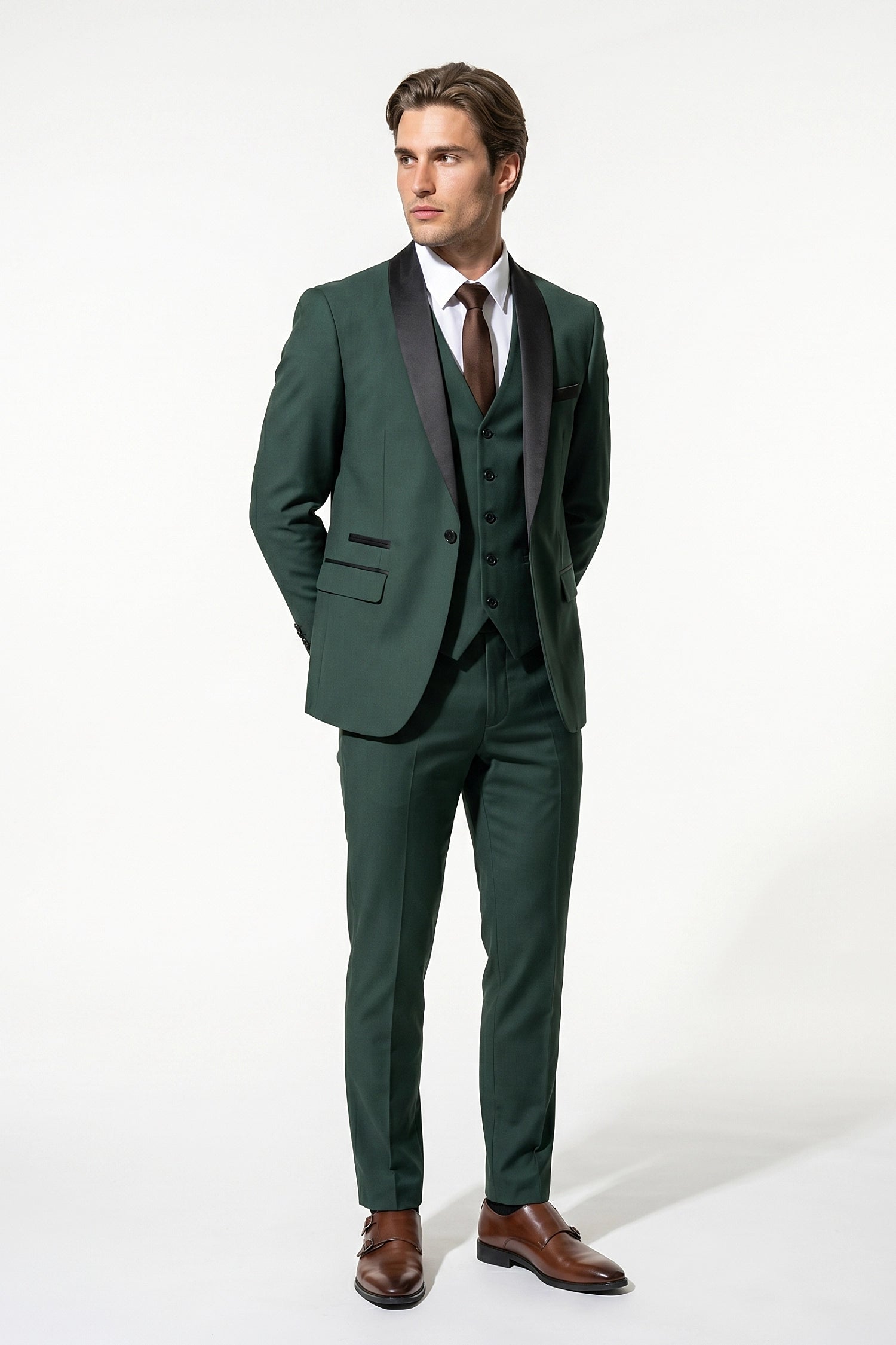 Caurelle | Men’s Slim Fit Three Piece Suit Blazer Vest Pants Set