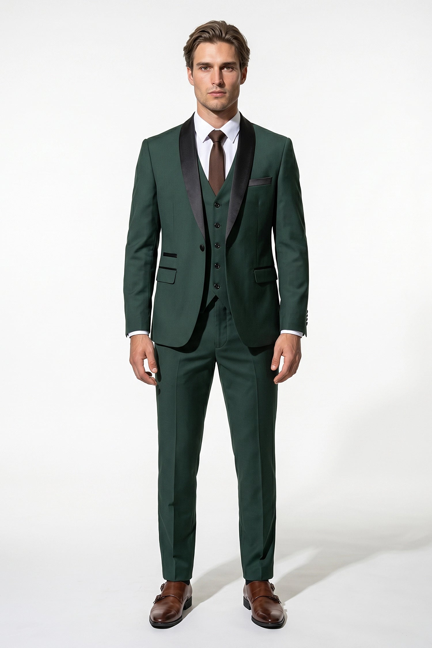 Caurelle | Men’s Slim Fit Three Piece Suit Blazer Vest Pants Set