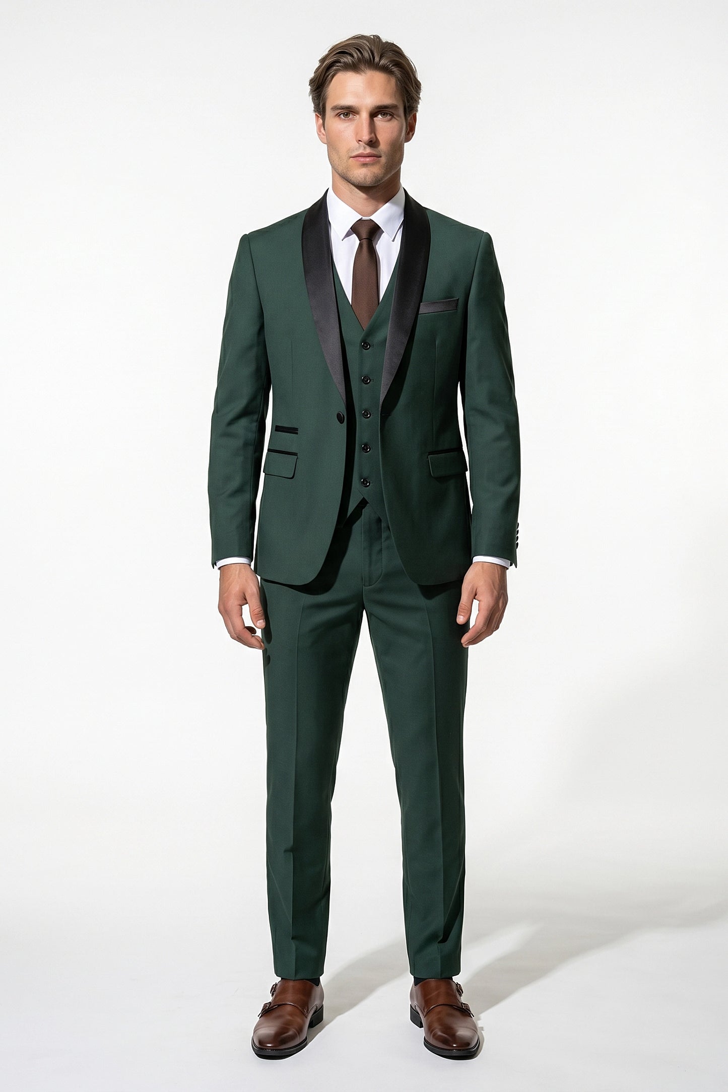 Caurelle | Men’s Slim Fit Three Piece Suit Blazer Vest Pants Set