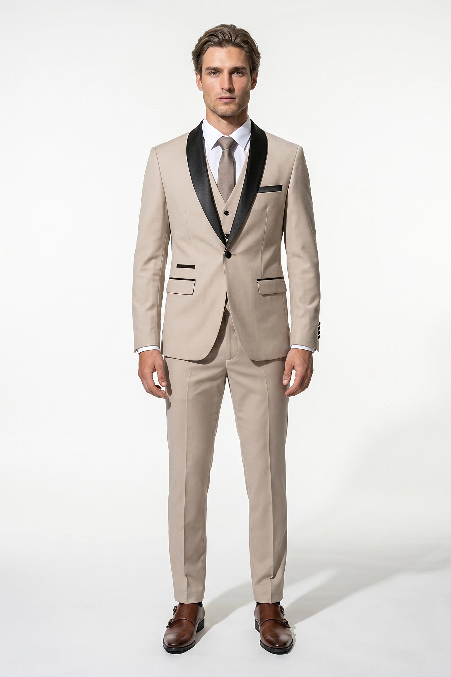 Caurelle | Men’s Slim Fit Three Piece Suit Blazer Vest Pants Set