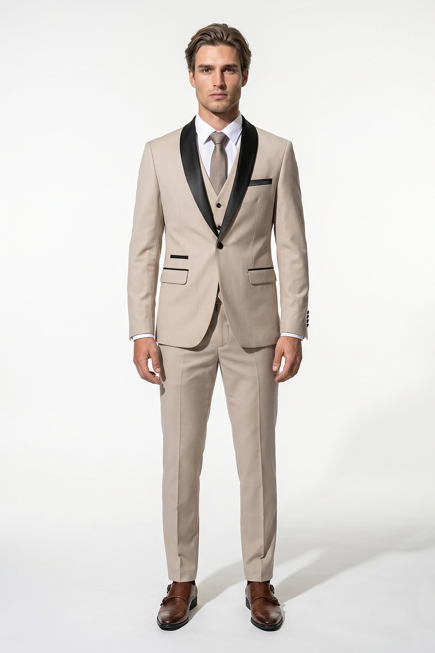 Caurelle | Men’s Slim Fit Three Piece Suit Blazer Vest Pants Set