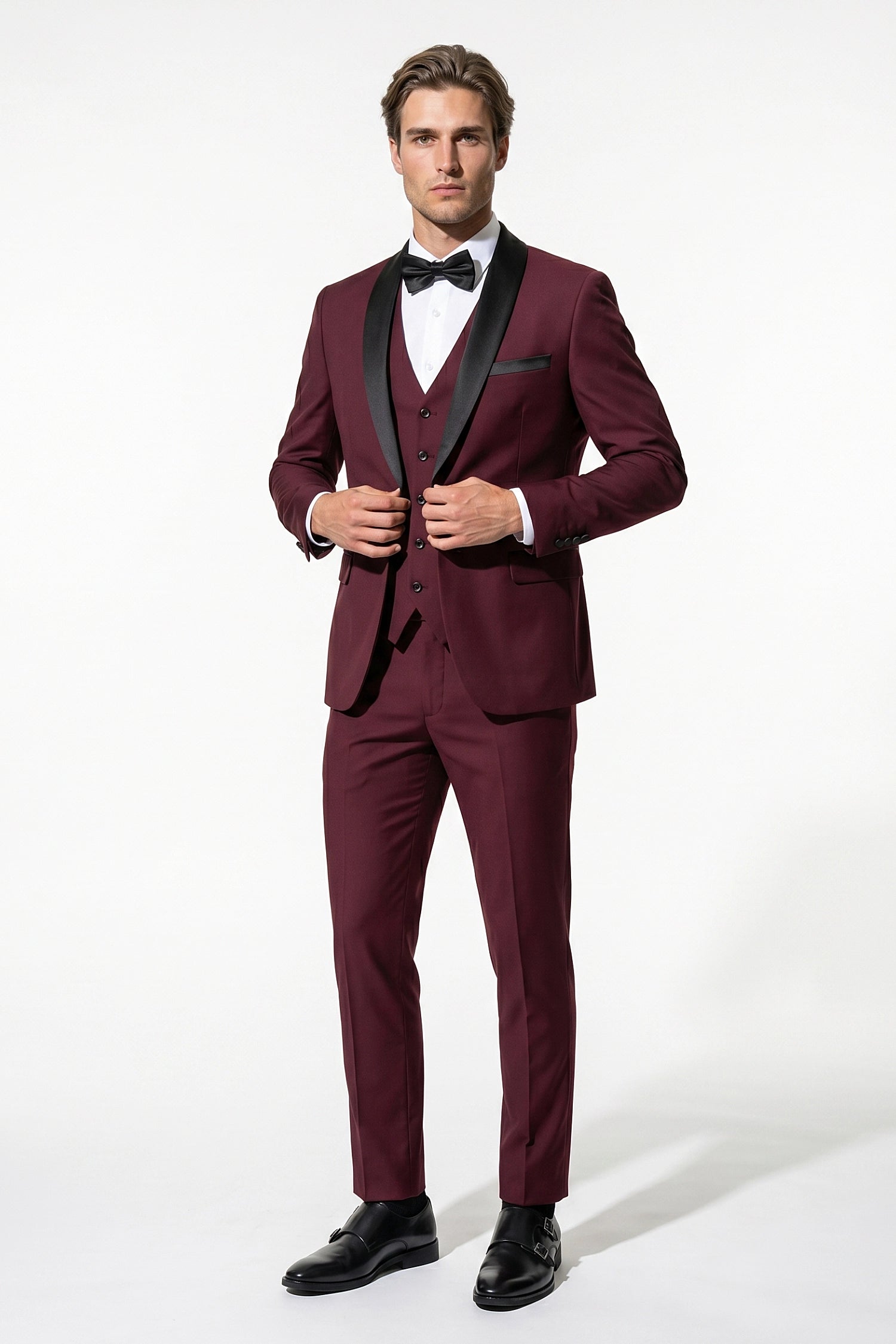 Caurelle | Men’s Slim Fit Three Piece Suit Blazer Vest Pants Set