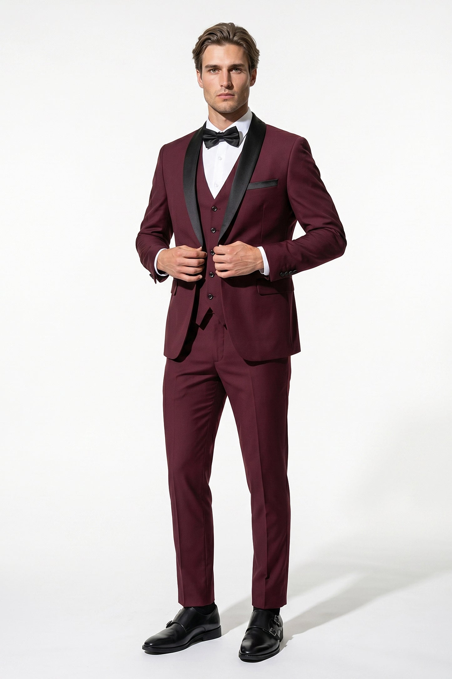 Caurelle | Men’s Slim Fit Three Piece Suit Blazer Vest Pants Set