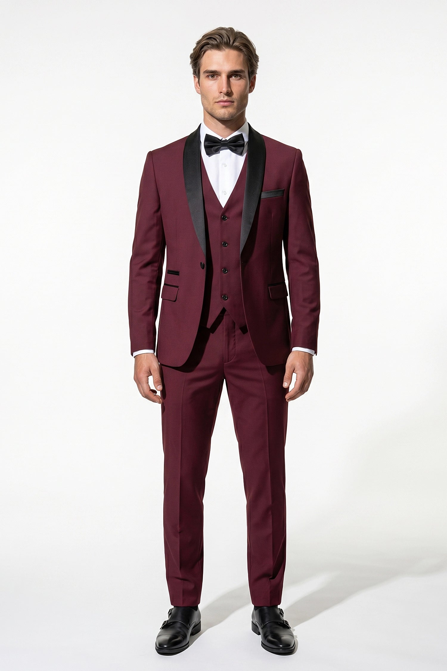 Caurelle | Men’s Slim Fit Three Piece Suit Blazer Vest Pants Set