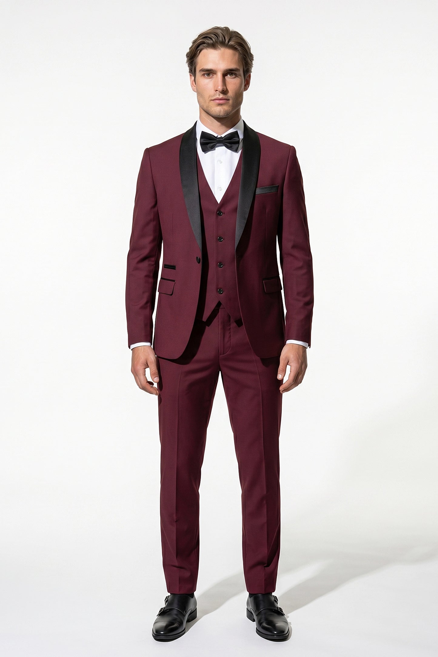 Caurelle | Men’s Slim Fit Three Piece Suit Blazer Vest Pants Set