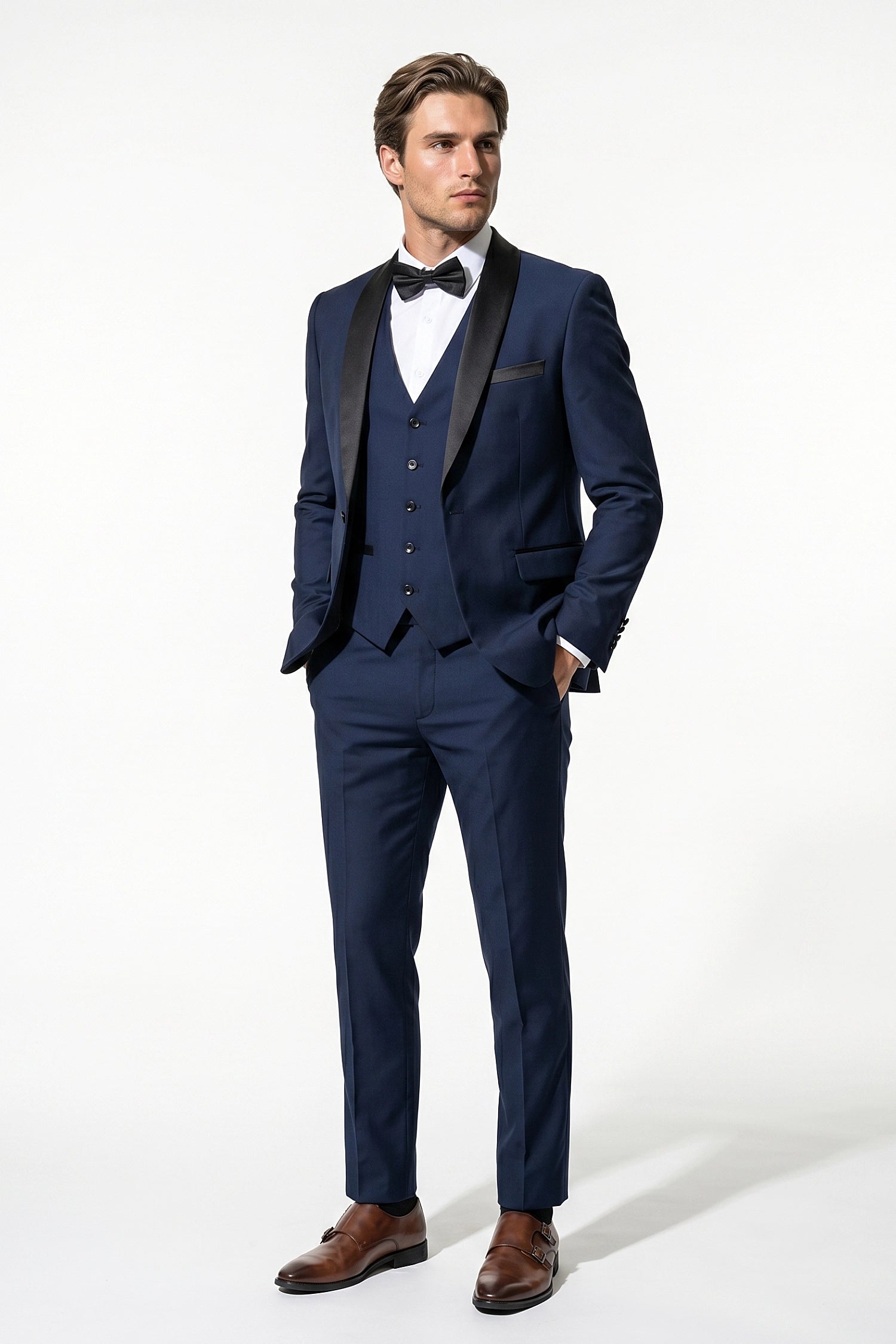 Caurelle | Men’s Slim Fit Three Piece Suit Blazer Vest Pants Set