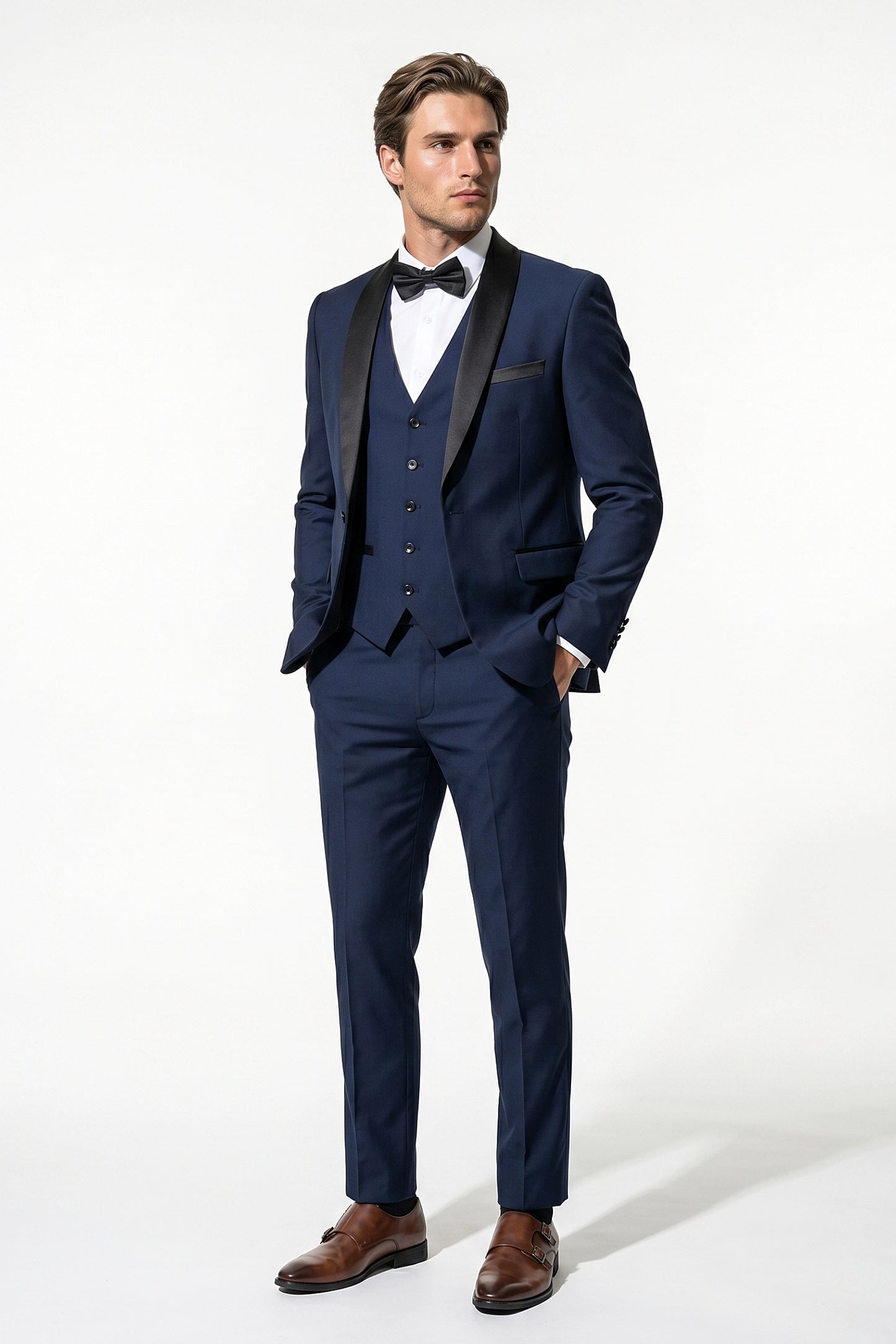 Caurelle | Men’s Slim Fit Three Piece Suit Blazer Vest Pants Set