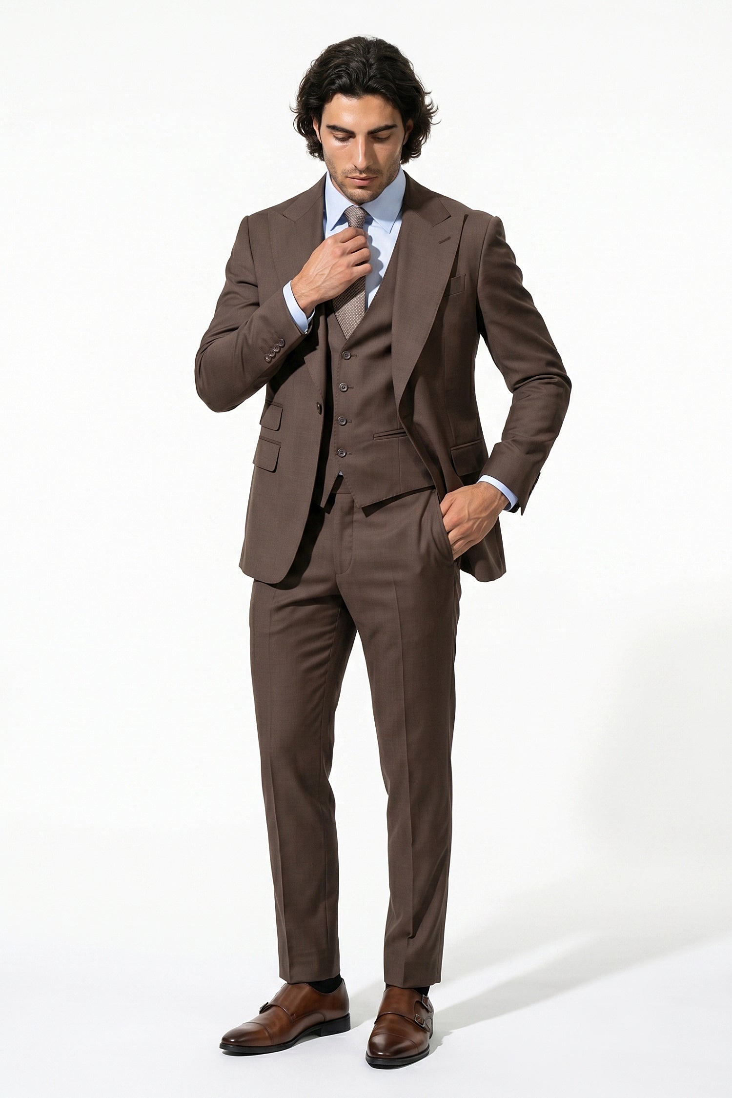Caurelle | Men’s Slim Fit Three Piece Suit Set Blazer Vest Pants