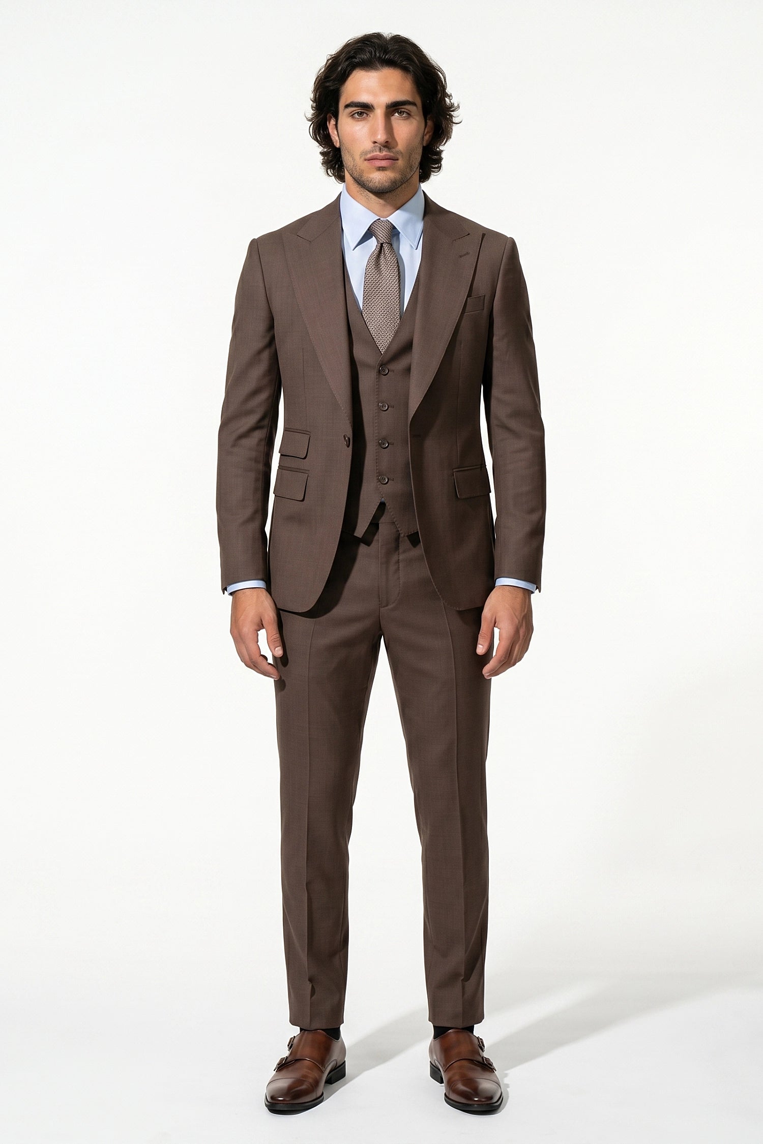 Caurelle | Men’s Slim Fit Three Piece Suit Set Blazer Vest Pants