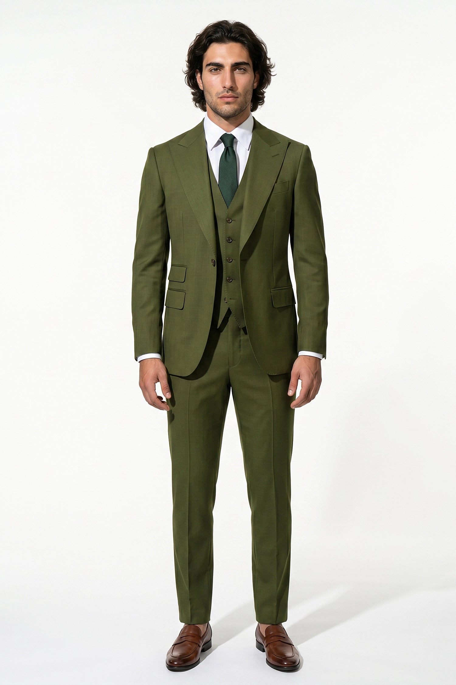 Caurelle | Men’s Slim Fit Three Piece Suit Set Blazer Vest Pants