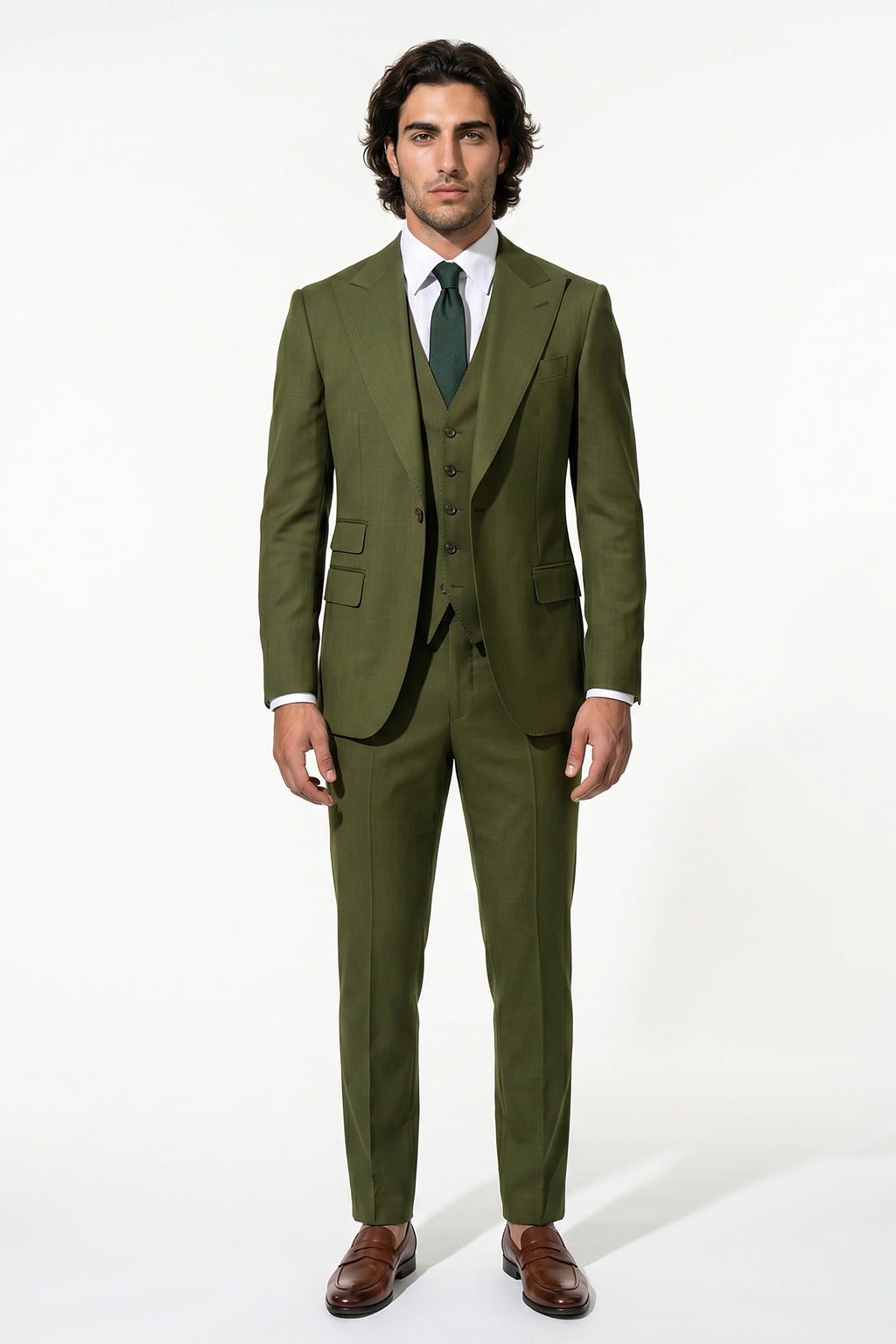 Caurelle | Men’s Slim Fit Three Piece Suit Set Blazer Vest Pants
