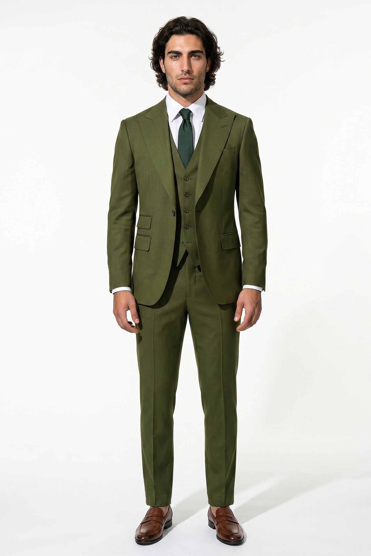 Caurelle | Men’s Slim Fit Three Piece Suit Set Blazer Vest Pants