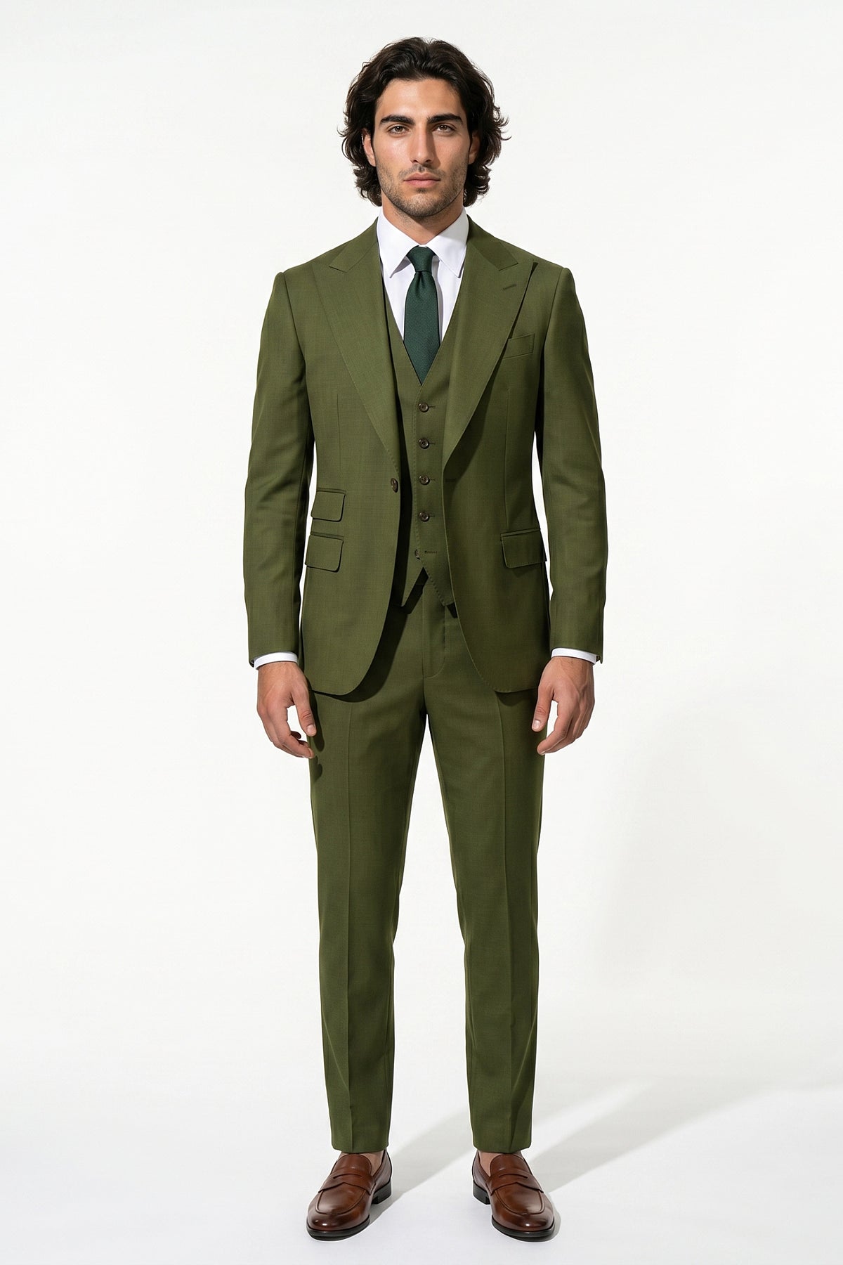 Caurelle | Men’s Slim Fit Three Piece Suit Set Blazer Vest Pants