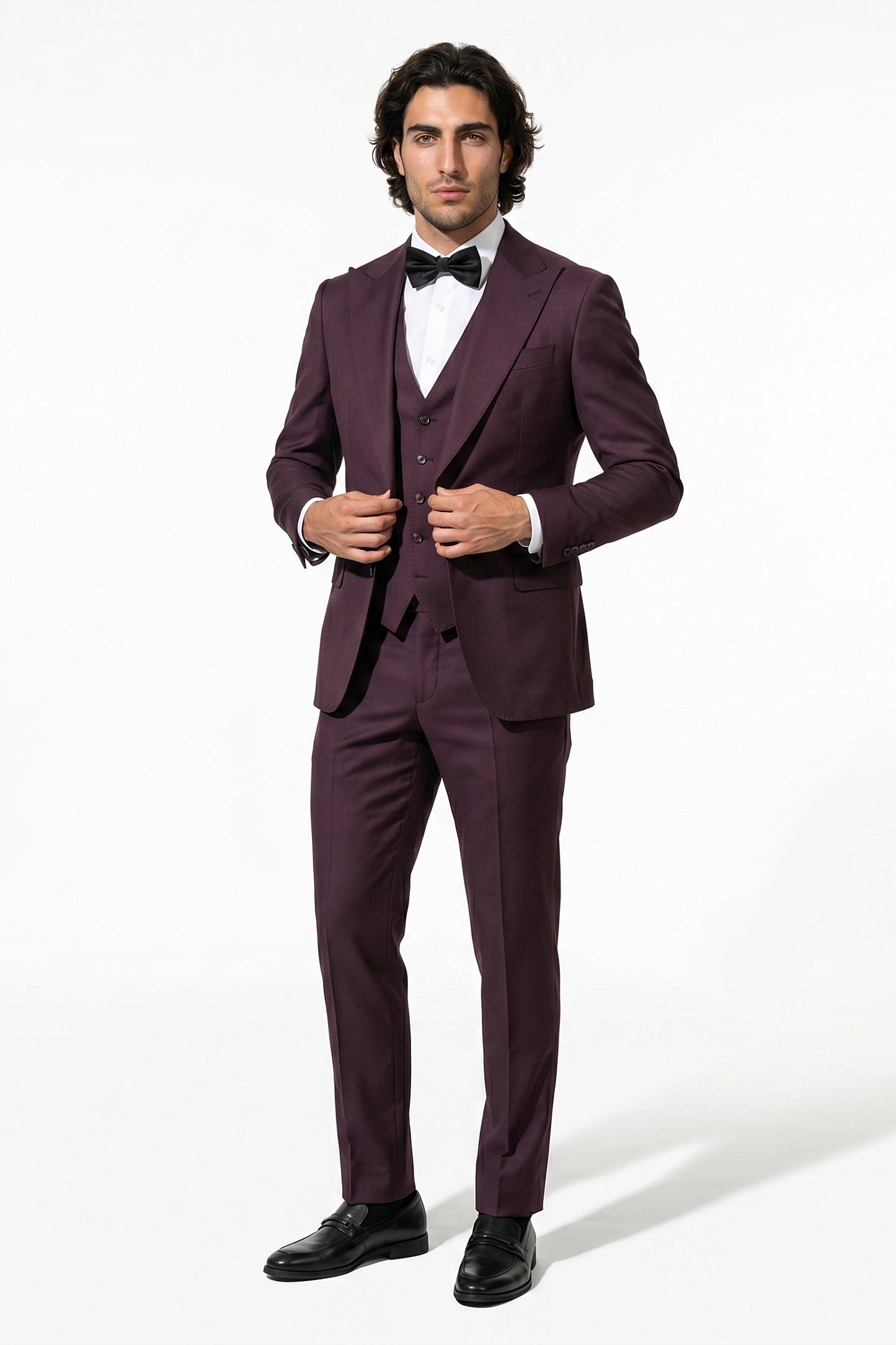 Caurelle | Men’s Slim Fit Three Piece Suit Set Blazer Vest Pants