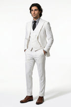 Caurelle | Men’s Slim Fit Three Piece Suit Set Blazer Vest Pants