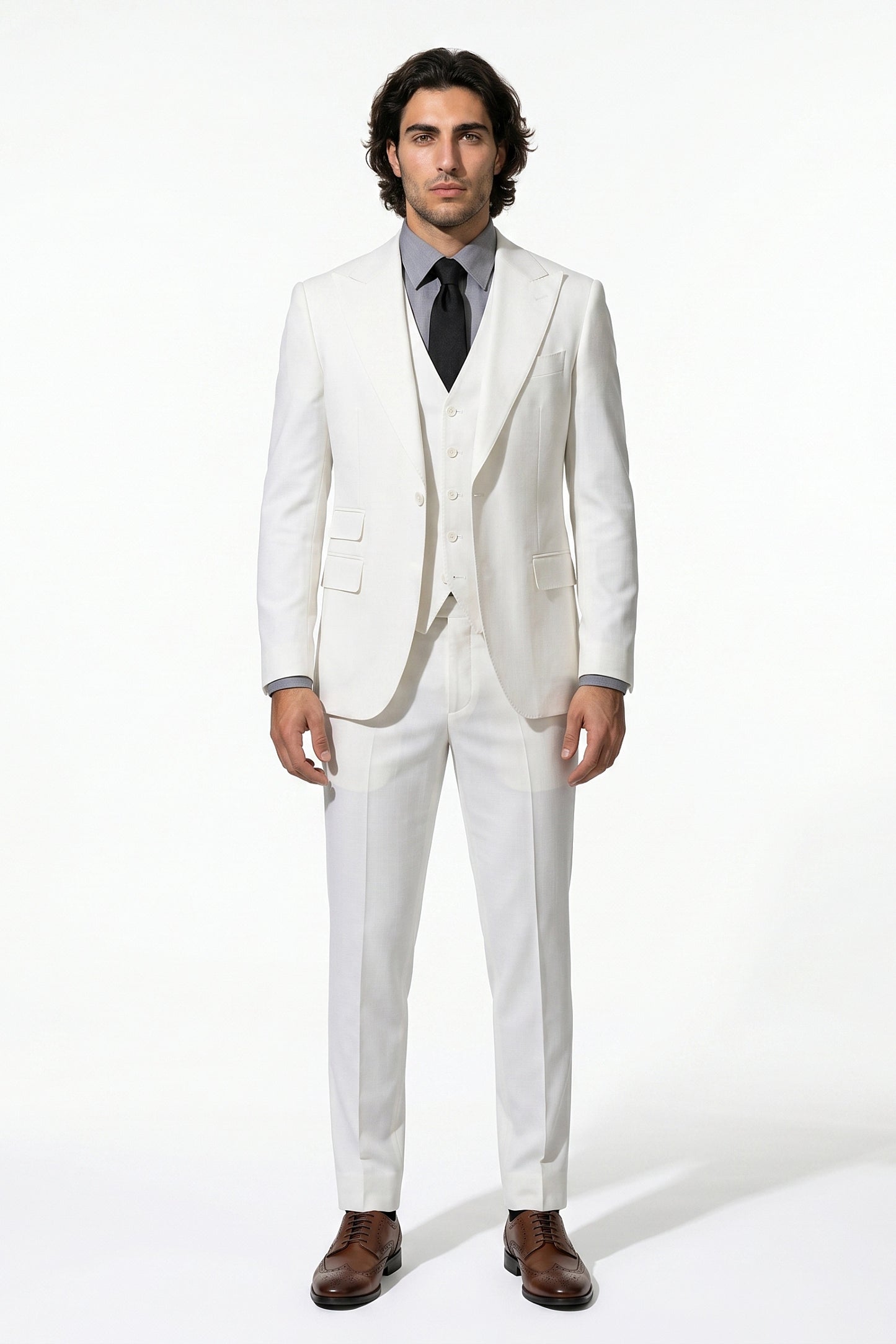 Caurelle | Men’s Slim Fit Three Piece Suit Set Blazer Vest Pants