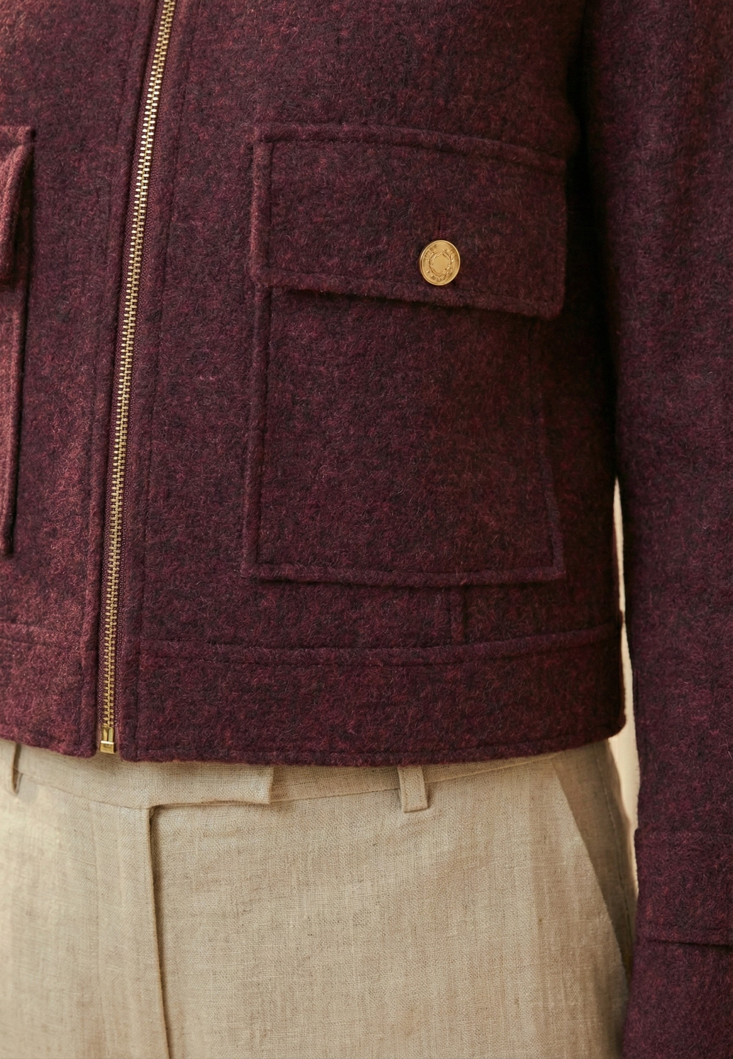 Caurelle | Women’s Cropped Jacket – Modern Zip Silhouette