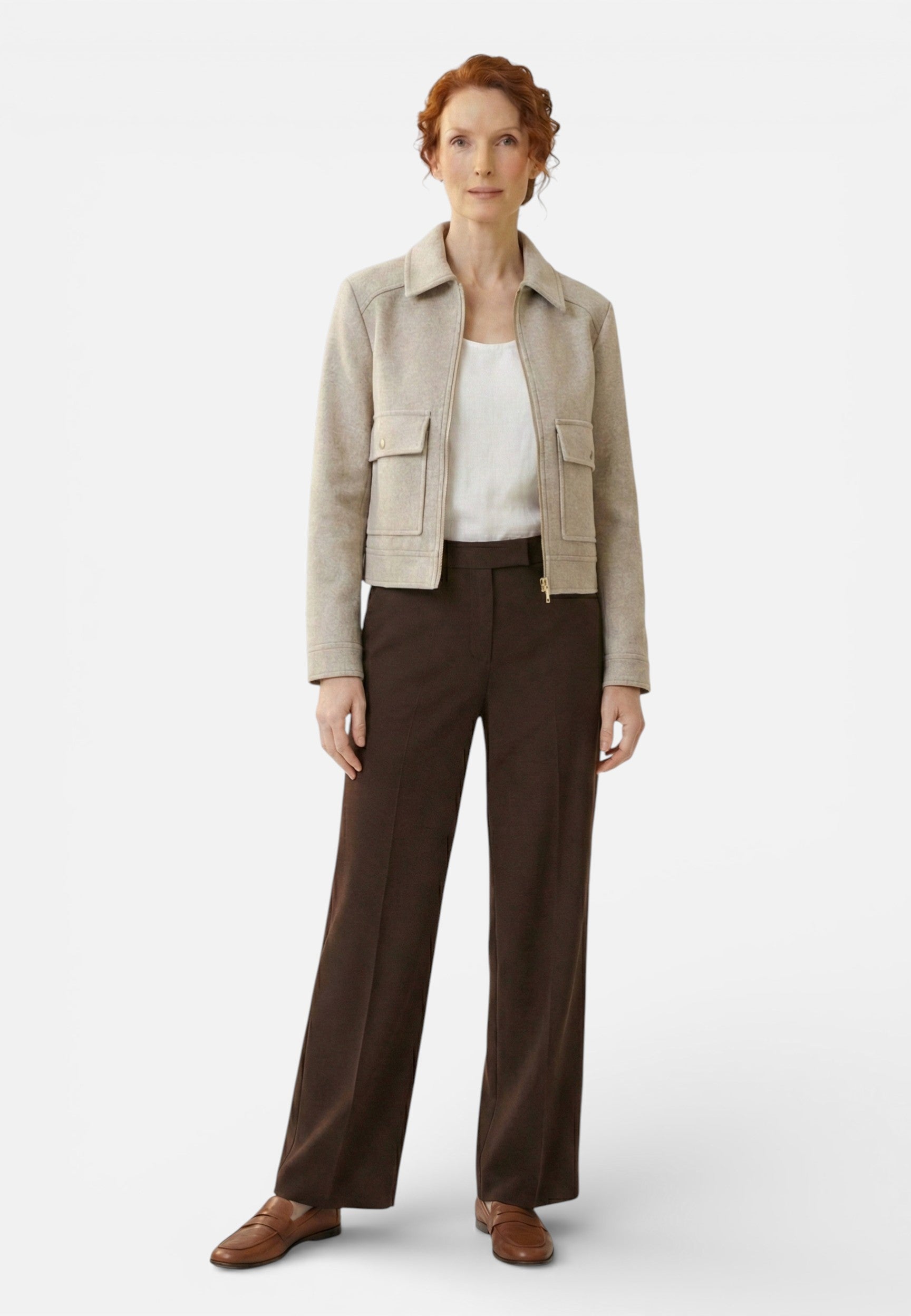 Caurelle | Women’s Cropped Jacket – Modern Zip Silhouette