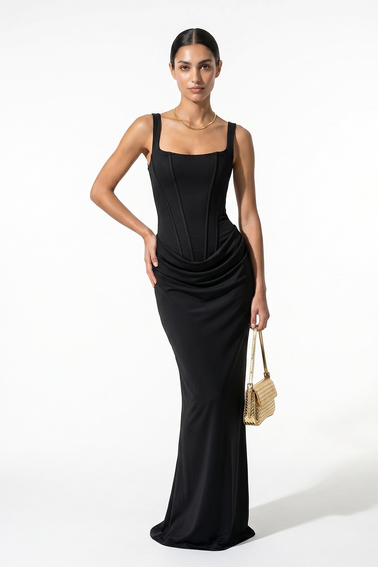 Caurelle | Women’s Corset Maxi Dress Sculpted Hourglass Elegance