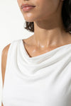 Caurelle | Women’s Pleated Midi Dress Draped Wedding Elegance