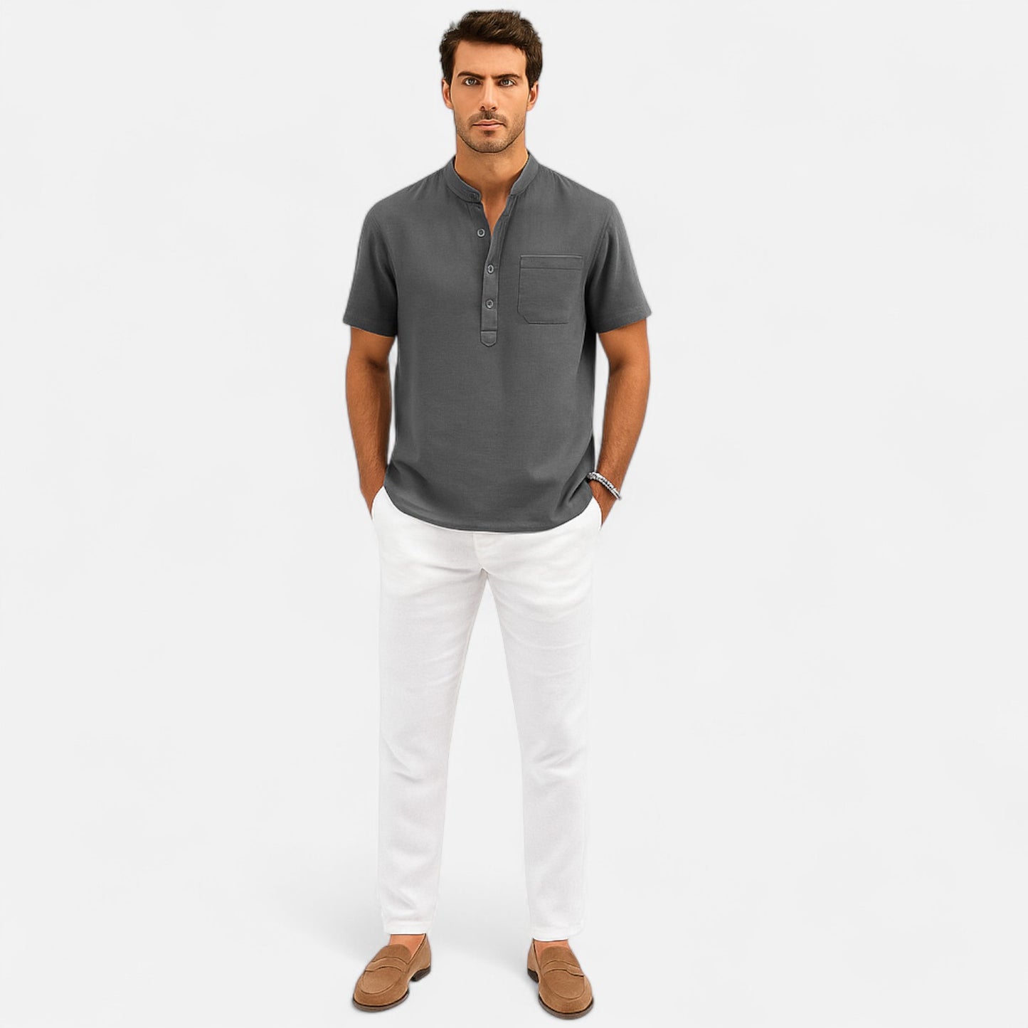 Caurelle | Henley Short Sleeve – Effortless Style, Everyday Comfort
