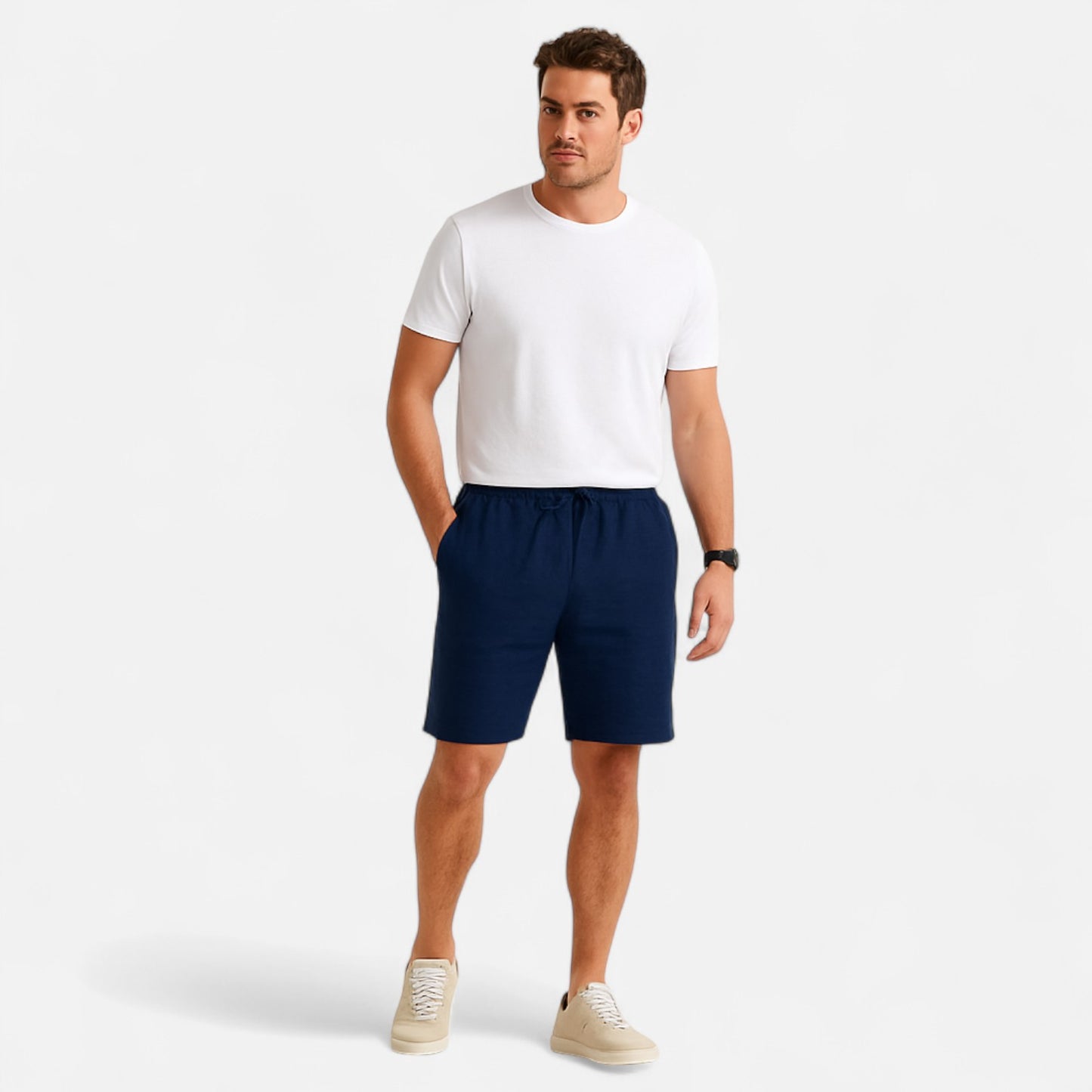Caurelle | Men's Cotton-Linen Summer Shorts – Lightweight Comfort for Active Days