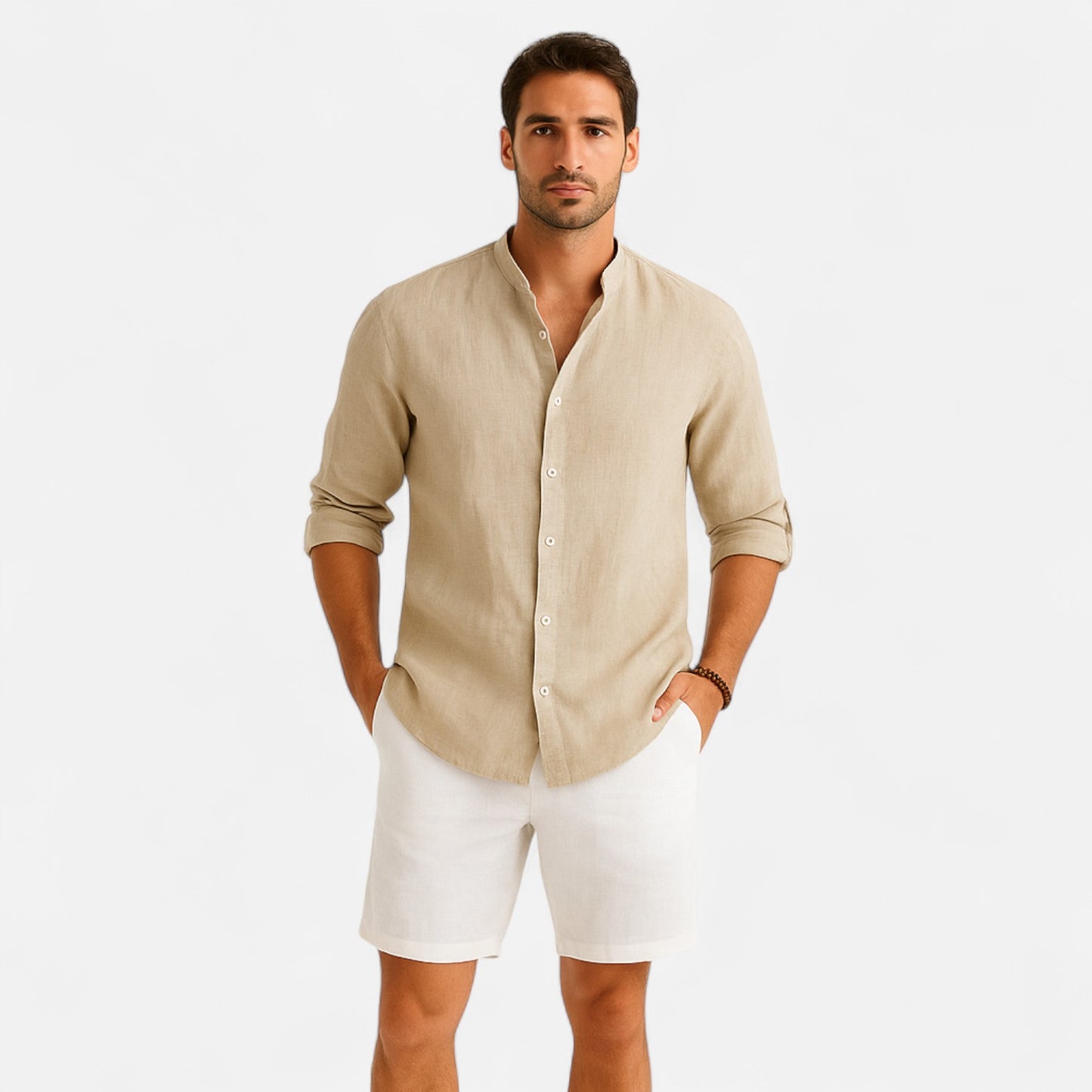 Caurelle | Men's Cotton-Linen Long Sleeve Shirt – Effortless Style for Spring & Autumn