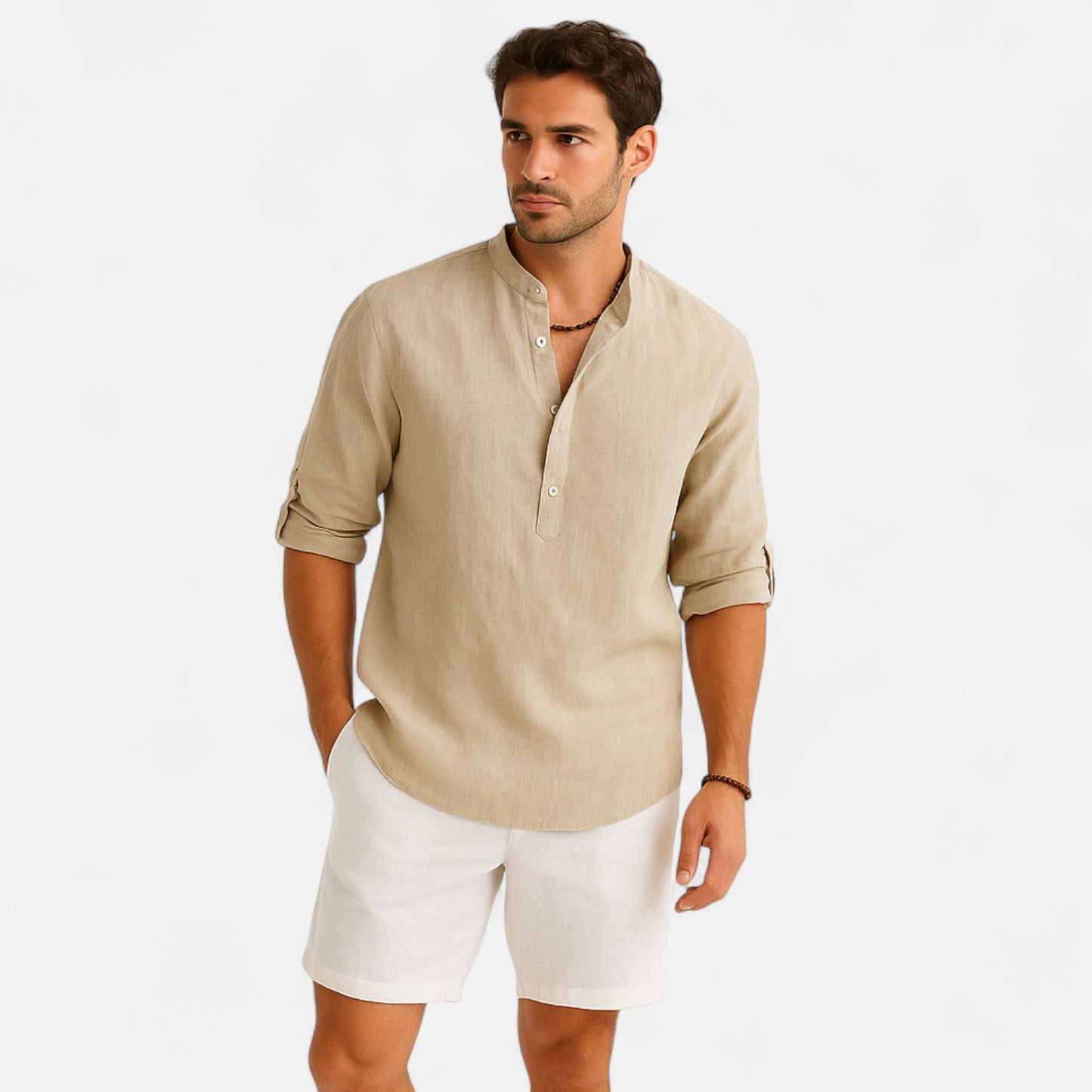 Caurelle | Men's Cotton-Linen Long Sleeve Shirt – Effortless Style for Spring & Autumn