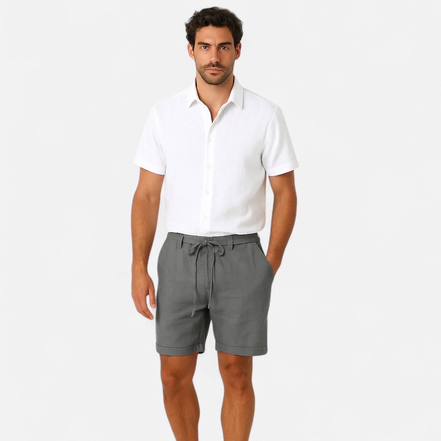 Caurelle | Men's Cotton-Linen Summer Shorts – Lightweight Comfort for Active Days