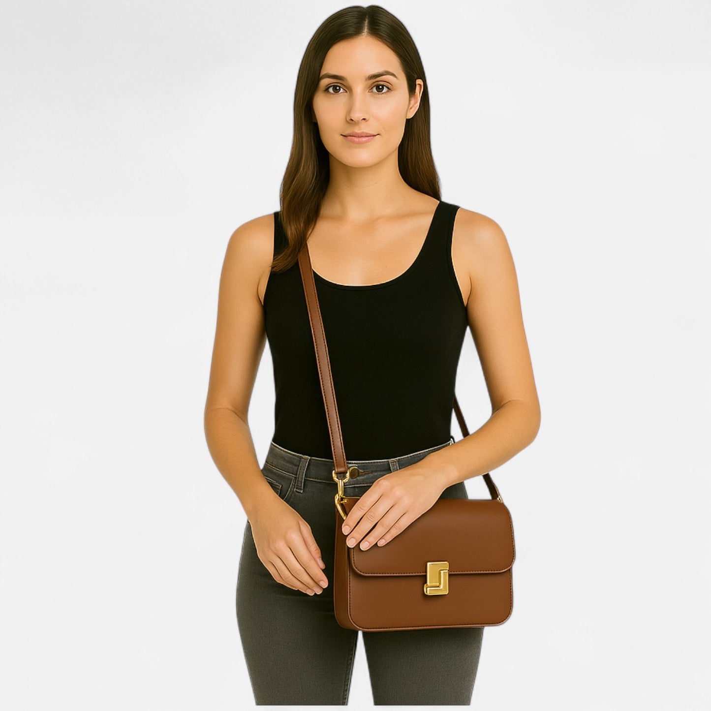 Caurelle | Women's Genuine Cowhide Leather Shoulder Bag – Timeless Luxury & Craftsmanship